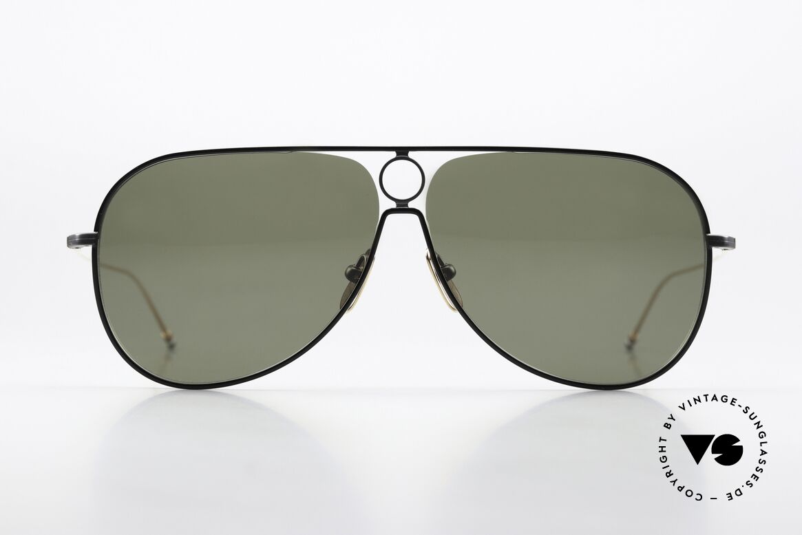 Thom Browne TBS115 XXL Aviator Sunglasses, titanium frame in XXL size 64-10 (150mm width), Made for Men
