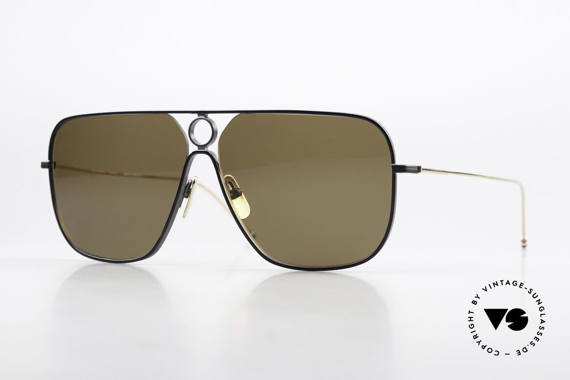 Thom Browne TBS114 Men's XXL Shades Square, Thom Browne sunglasses, TBS114-62-03, BLK NVY, Made for Men