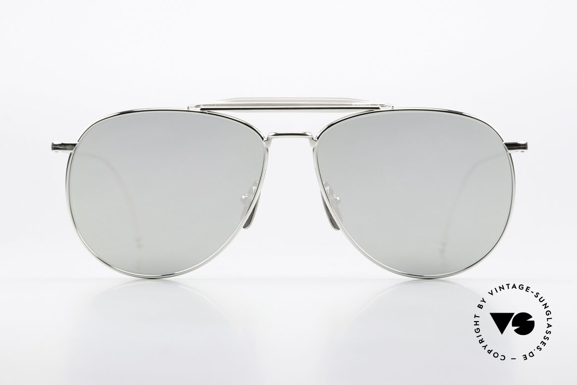 Thom Browne TB015 XL Aviator Silver Mirrored, titanium frame in XL size 62-15 (145mm width), Made for Men