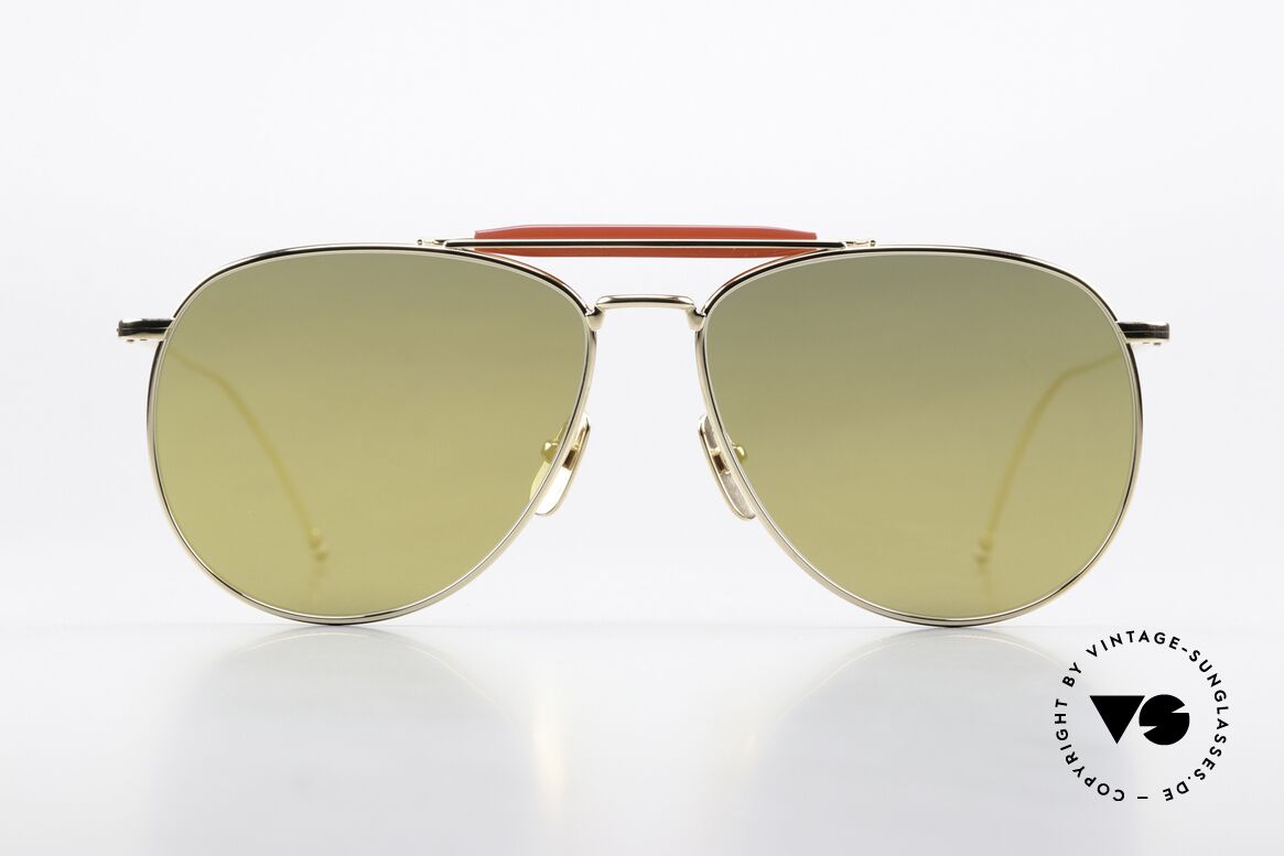 Thom Browne TB015 XL Aviator Gold Mirrored, titanium frame in XL size 62-15 (145mm width), Made for Men