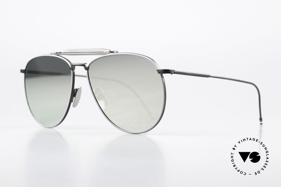 Thom Browne TB015 XL Black Silver Mirrored, really stylish & top-notch quality, made in Japan, Made for Men