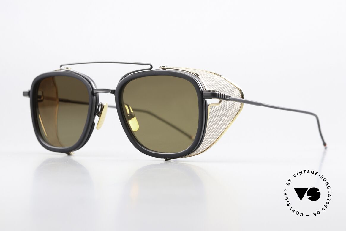 Thom Browne TB808 Light Gold Mirrored Lenses, really stylish & top-notch quality, made in Japan, Made for Men