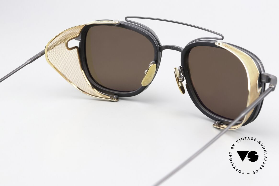 Thom Browne TB808 Light Gold Mirrored Lenses, Size: large, Made for Men