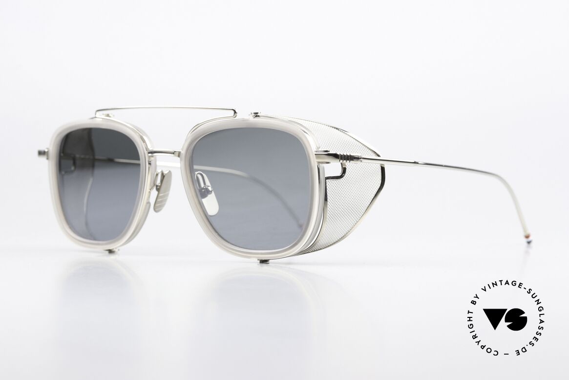 Thom Browne TB808 Light Silver Mirrored Lens, really stylish & top-notch quality, made in Japan, Made for Men
