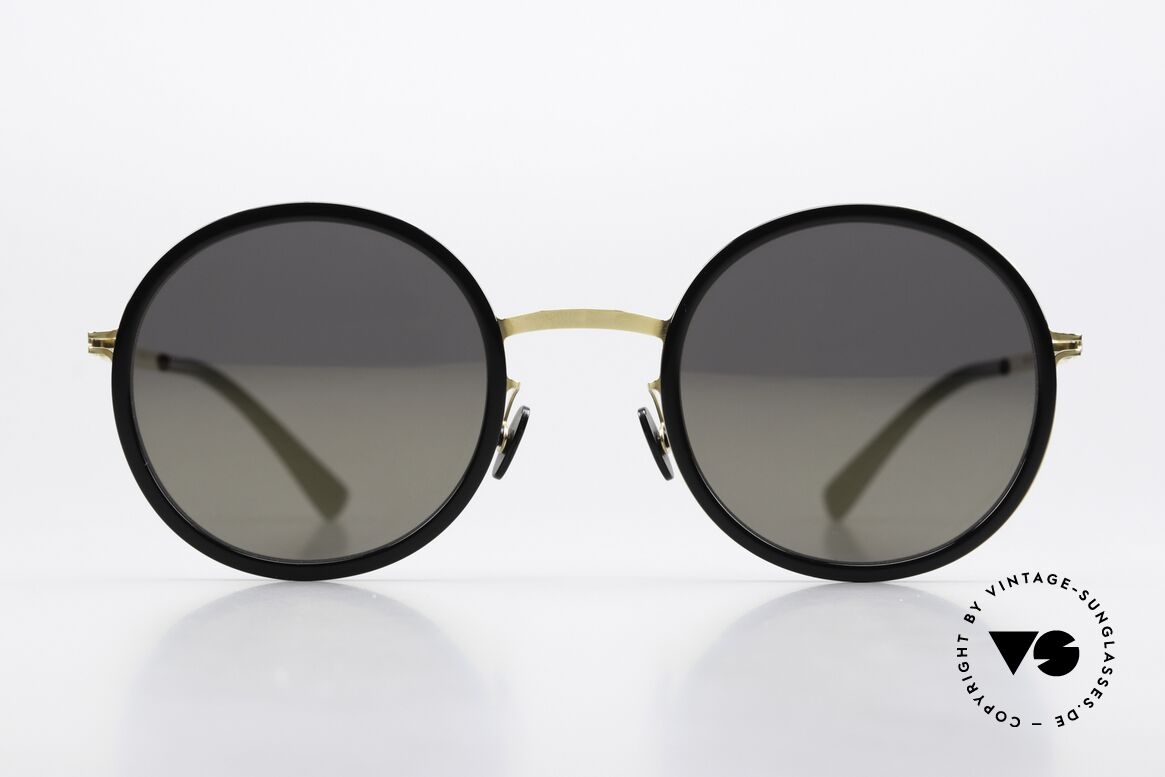 Mykita Meja Light Gold Mirrored Lens, LITE collection with additional acetate rings / inlays, Made for Men and Women