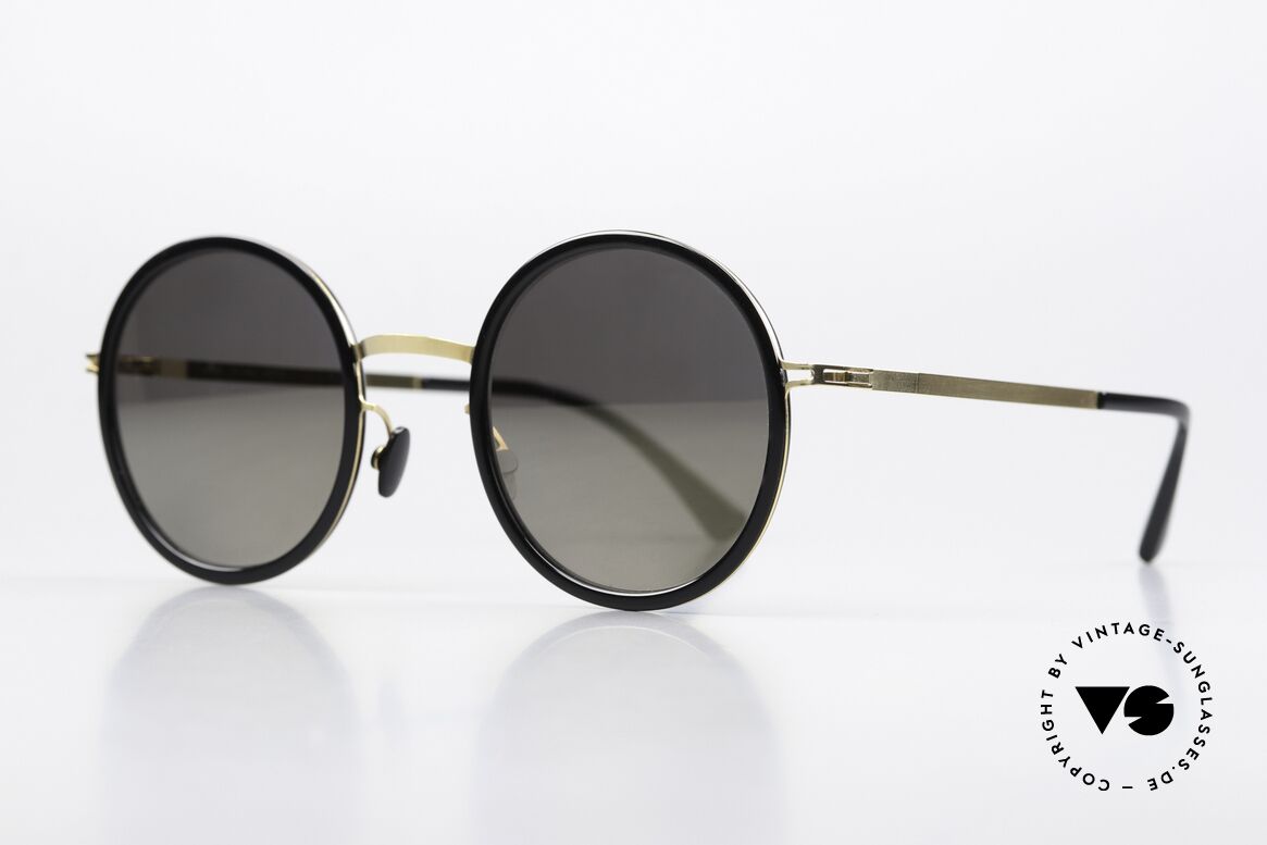 Mykita Meja Light Gold Mirrored Lens, really timeless color code 945 = 'Glossy Gold / Black', Made for Men and Women