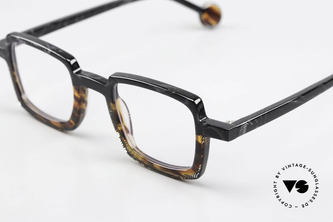 Theo Belgium Schaukel Acetate Frame Square Unisex, avant-garde designer eyeglasses in TOP quality, Made for Men and Women