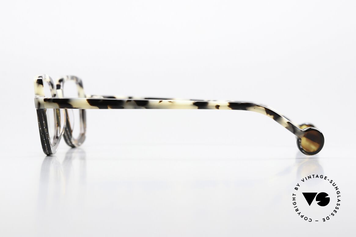 Theo Belgium Schommel Patterned Acetate Frame, unworn; like all our vintage Theo eyewear specs, Made for Men and Women