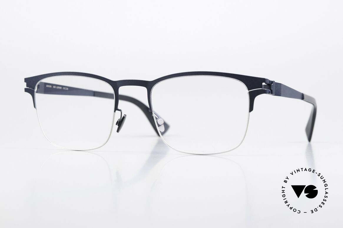 Mykita Lothar Square Frame Silver Navy, Mykita eyeglasses, LOTHAR, size 52-20 in color 091, Made for Men