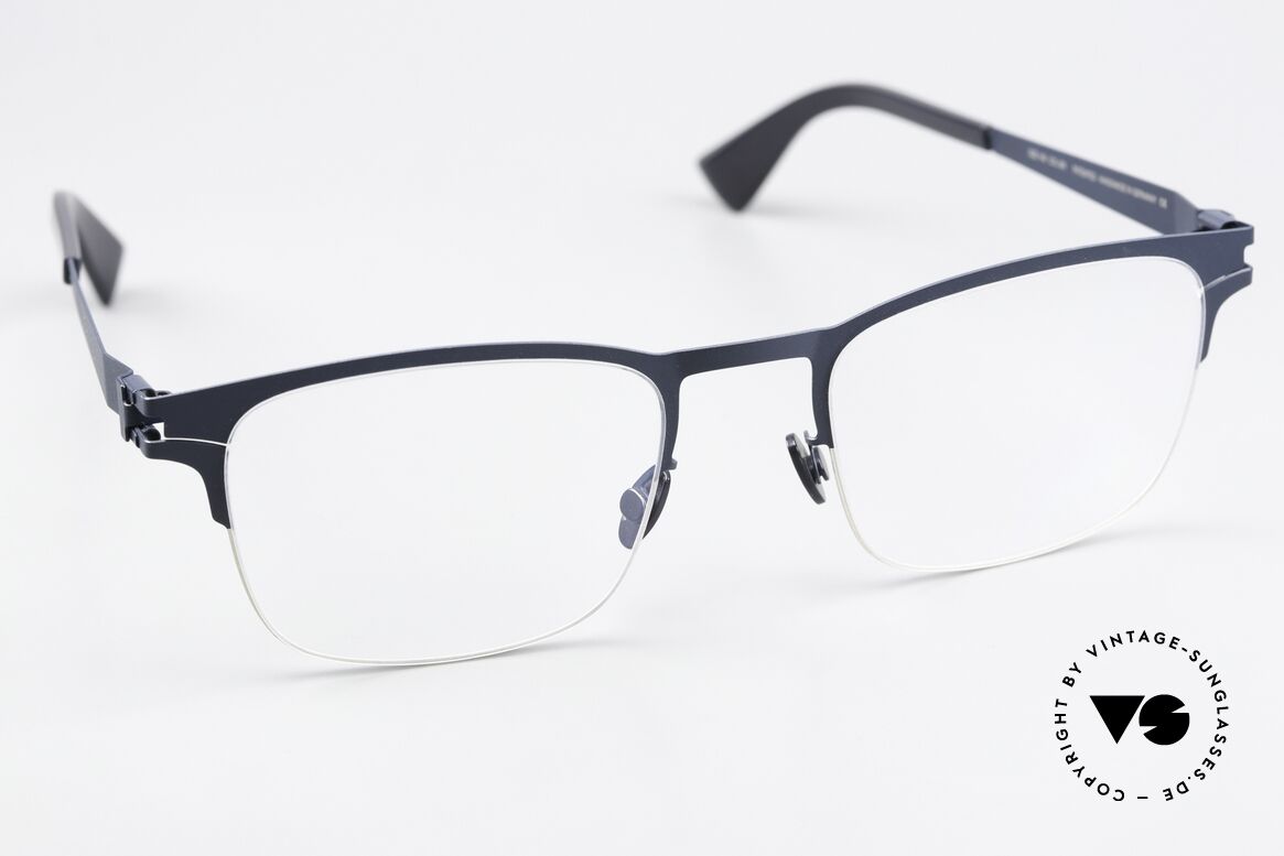 Mykita Lothar Square Frame Silver Navy, unworn model with full original packaging by Mykita, Made for Men