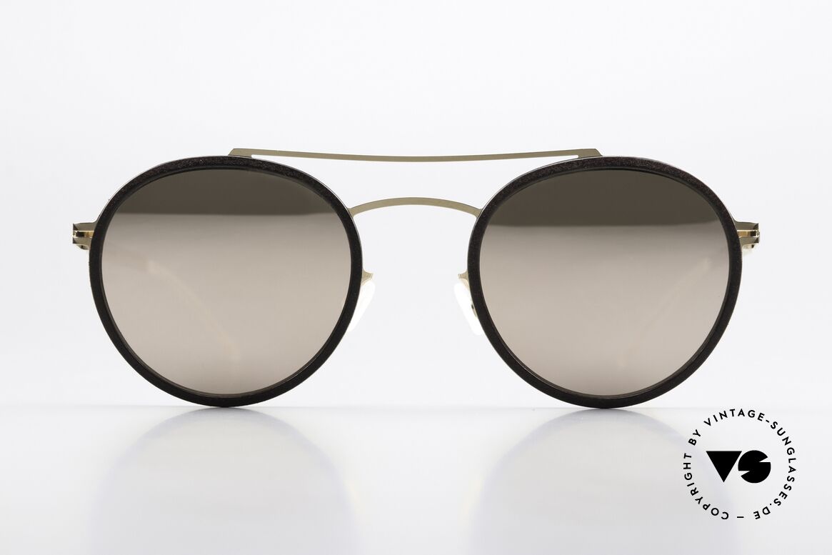 Mykita Mylon Hay Mirrored Sunglasses Panto, round panto design; size 49-23 with color 307, Made for Men and Women