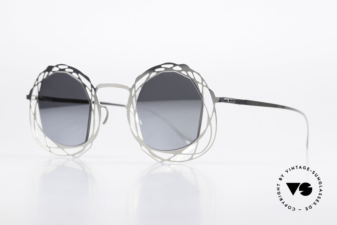 Mykita Nita Spectacular Designer Glasses, spectacular round ladies sunglasses; silver mirrored, Made for Women