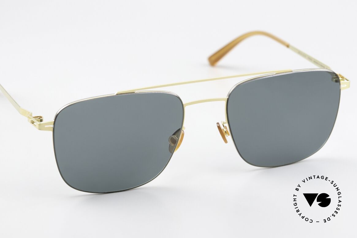 Mykita Yuuto Square Sunglasses Gold, unworn model comes with an original case by MYKITA, Made for Men