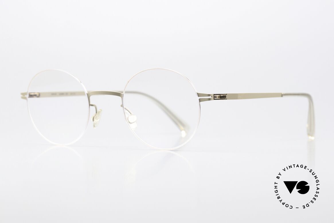 Mykita Sho Round Frame Metal Unisex, col. 360: Champagne Gold/Taupe Grey (unisex frame), Made for Men and Women