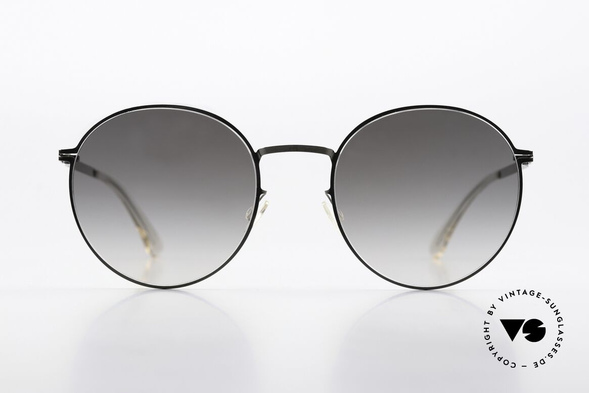 Mykita Studio 7.4 Unisex Panto Sunglasses, color 232: Shiny Graphite / Grey Gradient Lens, Made for Men and Women