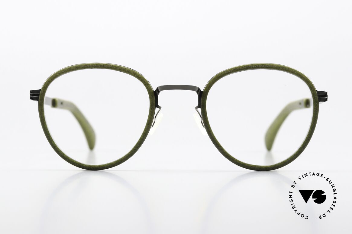 Mykita Mylon Palm Frame Khaki / Shiny Graphite, PANTO eyewear design; size 47-22, color 385, Made for Men and Women