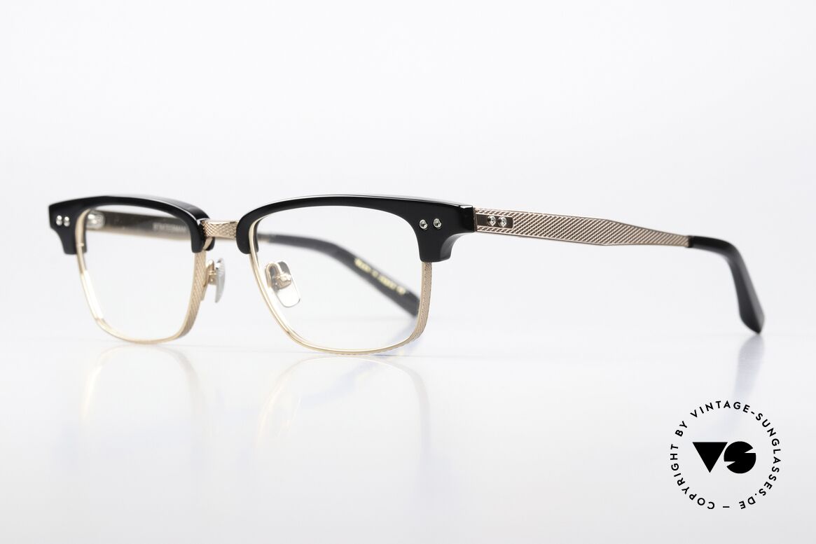 DITA Statesman Three Rose Gold Black 52mm, titan frame & acetate upper edge; made in Japan, Made for Men