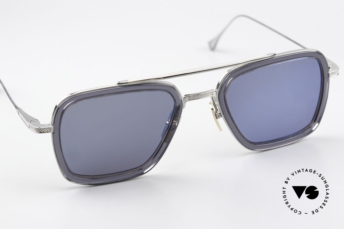 DITA Flight 006 Tom Holland Spiderman Glasses, palladium-plated and BLUE-MIRRORED sun lenses, Made for Men