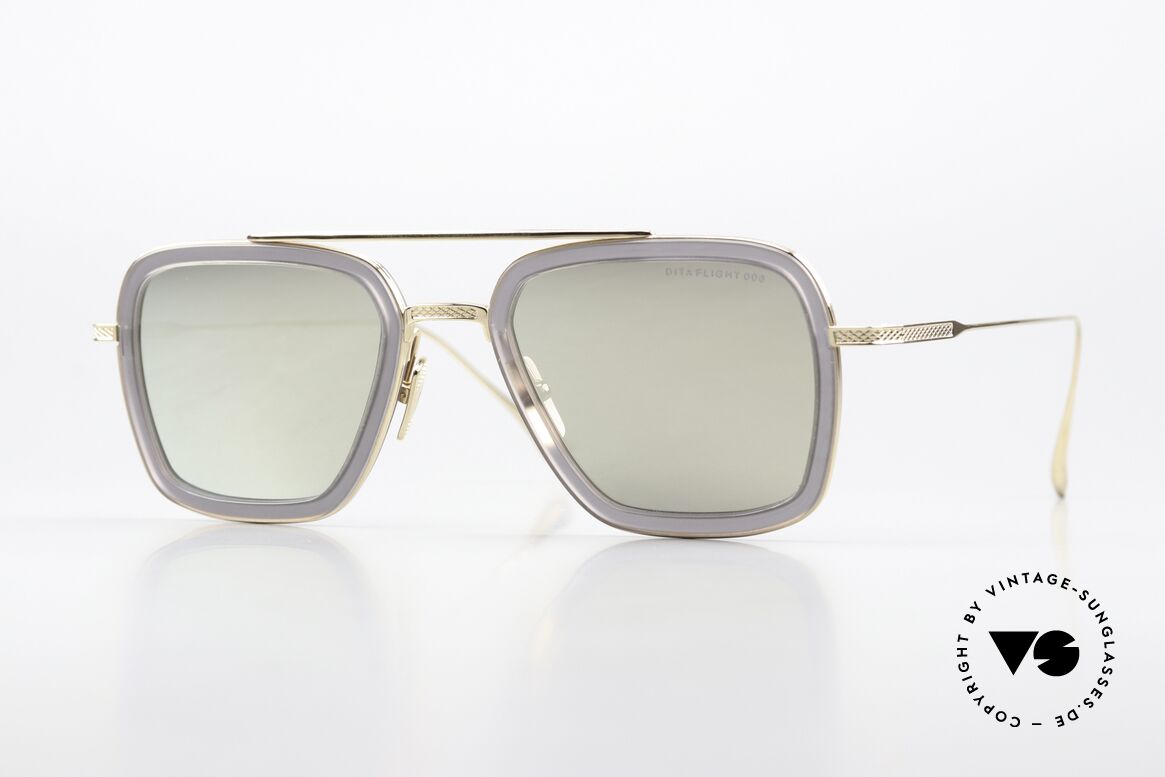 DITA Flight 006 Robert Downey Jr Sunglasses, DITA Flight 006,  7806-C-GRY-GLD-52-Z, size 52/22, Made for Men