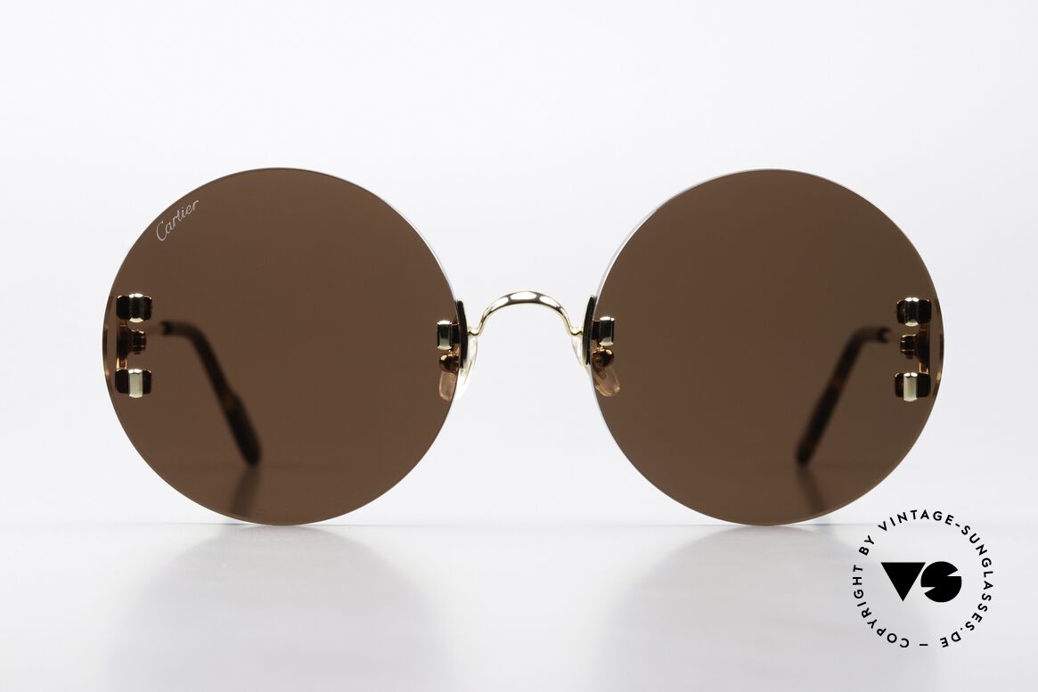 Cartier C-Decor Rimless Feminine Oversize Round, round sunglasses from the 2019's C-Decor Collection, Made for Women