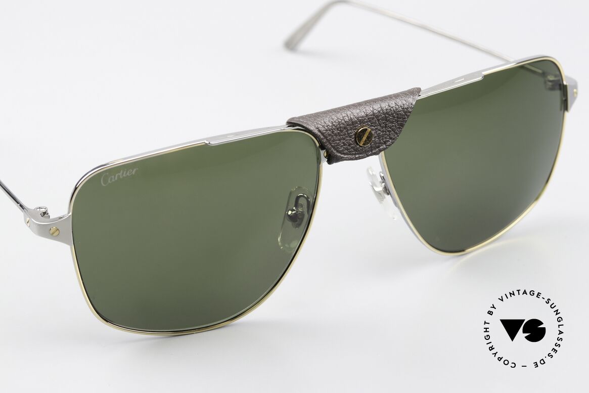 Cartier Santos De Cartier Aviator Frame Ruthenium, TOP-notch quality; size 59/16 135, aviator style, Made for Men