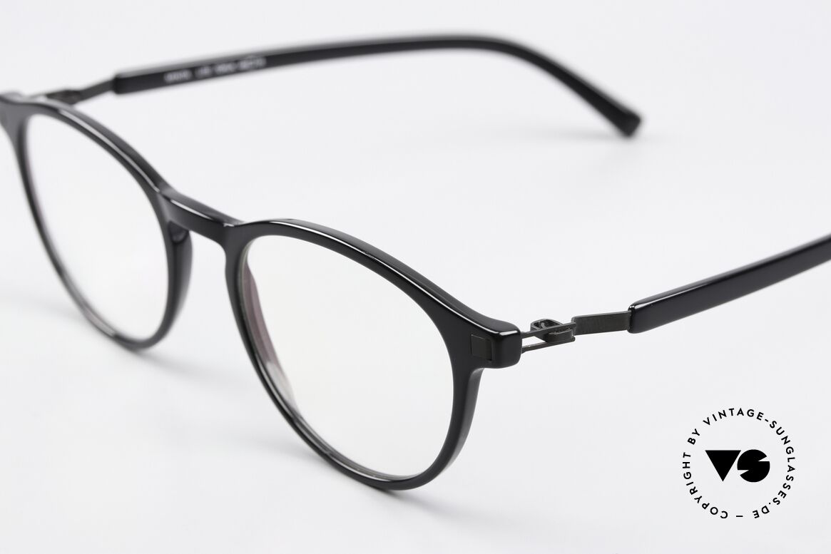 Mykita Toruk Panto Frame Black Unisex, acetate frame front with characteristic Mykita temples, Made for Men and Women