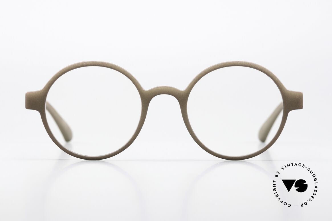 Mykita Mylon Voo Round Designer Eyeglasses, size 48-20 with color code 327 (TAUPE GREY), Made for Men and Women