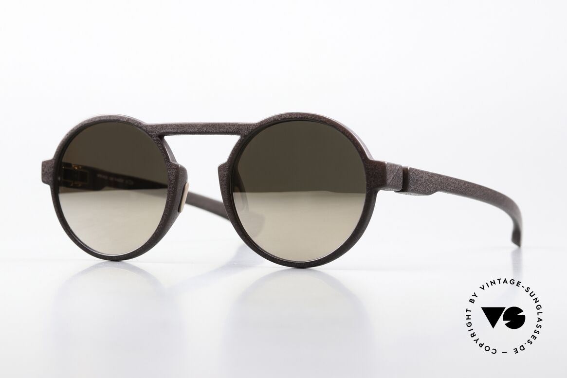 Mykita Mylon Thunder Gunmetal Mirrored Lenses, Mykita Mylon, round sunglasses; THUNDER, Made for Men and Women