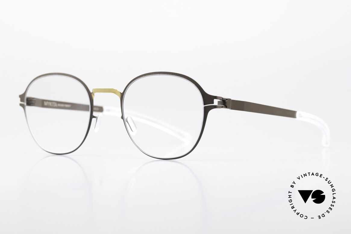 Mykita Gerrit Panto Eyewear Gold Terra, color is "Gold/Terra" = unisex glasses in "dark brown", Made for Men and Women