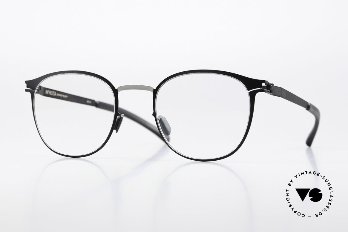 Mykita Ellery Panto Frame Silver Black, Mykita glasses, model ELLERY, size 48-21, color 052, Made for Men and Women