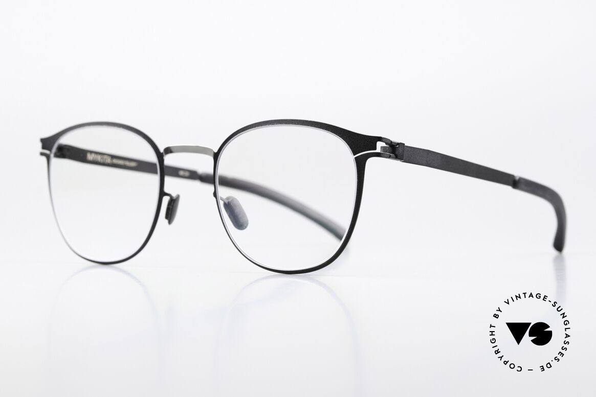 Mykita Ellery Panto Frame Silver Black, color is "Silver/Black" = ladies and gents eyeglasses, Made for Men and Women