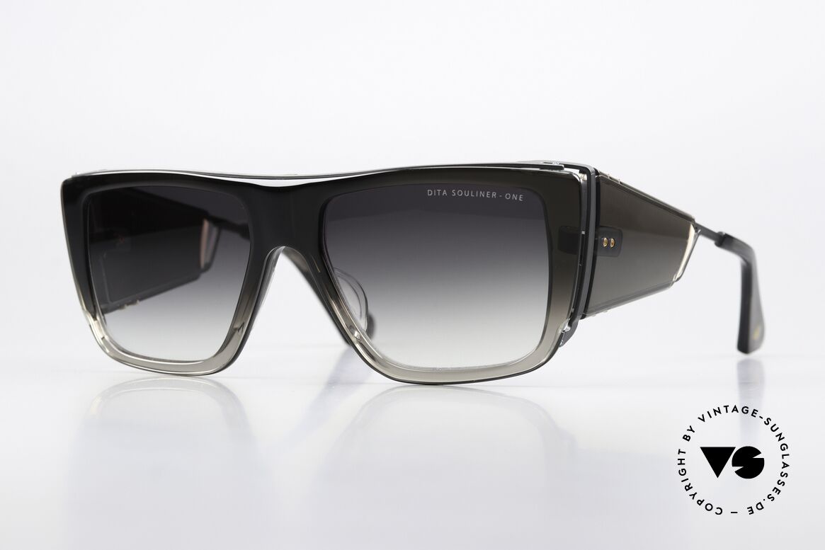 DITA Souliner One 2020's Luxury Sunglasses, DITA Souliner-One shades, DTS127-56-03, GRY-BLK, Made for Men