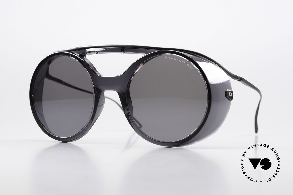 DITA Nacht One Steampunk Designer Shades, DITA Nacht-One, DTS-108-56-02 GRY-BLK; 56/24, Made for Men and Women