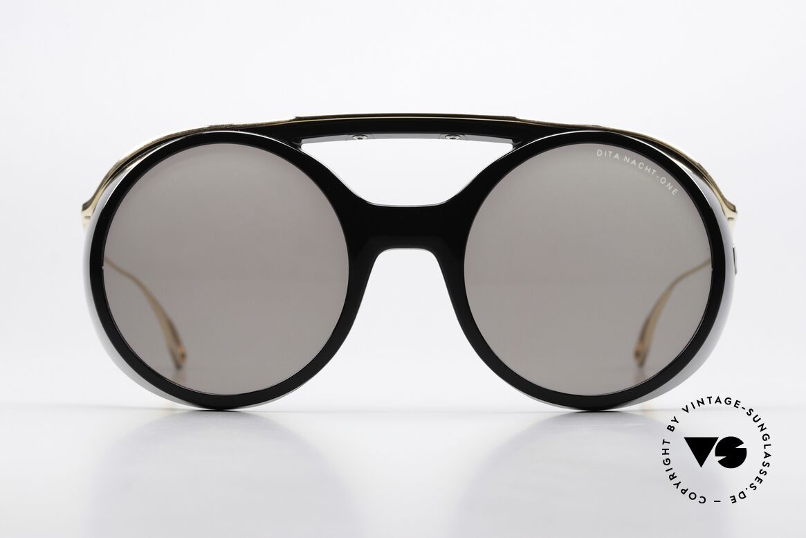 DITA Nacht One Steampunk Sunglasses, DITA Nacht-One, DTS-108-56-01 BLK-GLD; 56/24, Made for Men and Women
