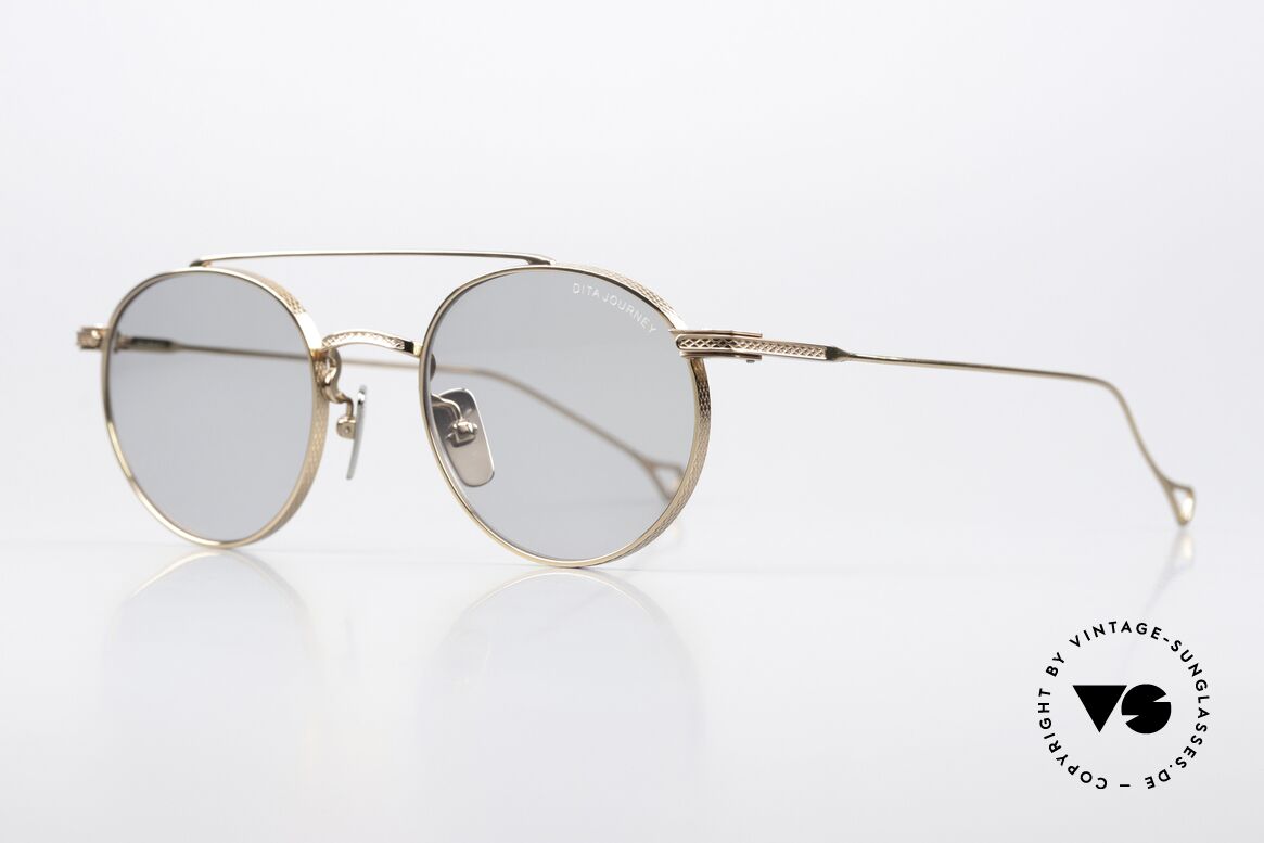 DITA Journey Light Tinted Sun Lenses, a precious and classic unisex model in ROSÉ GOLD, Made for Men and Women