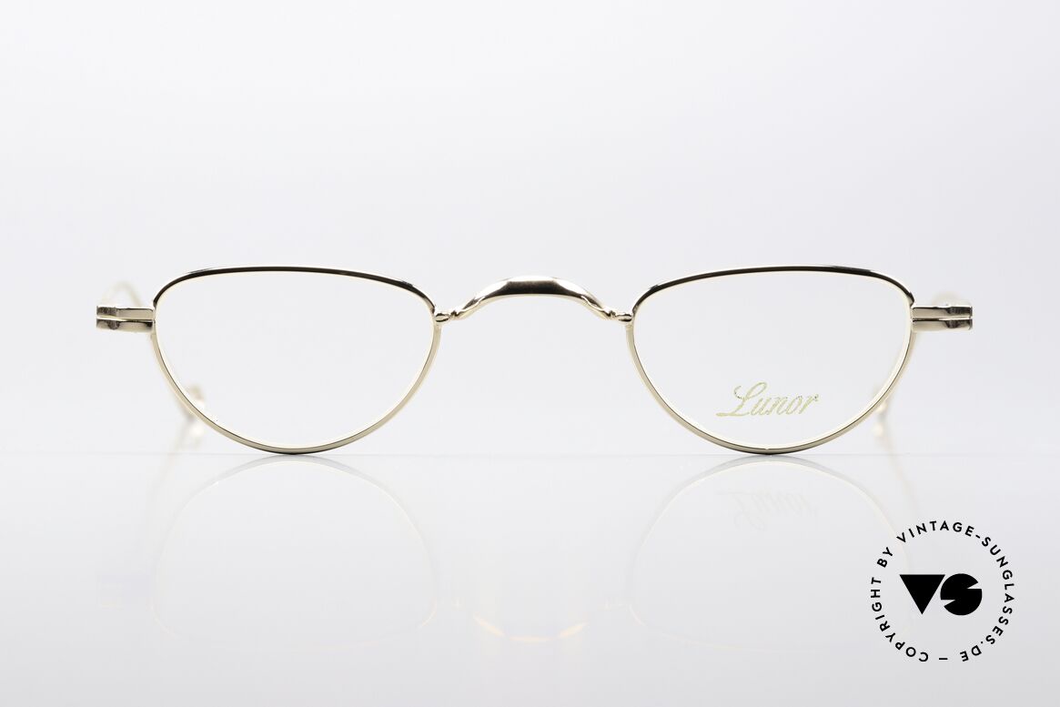 Lunor II 06 Reading Specs Gold Plated, model "06": the classic reading form; in size 39/25, Made for Men and Women