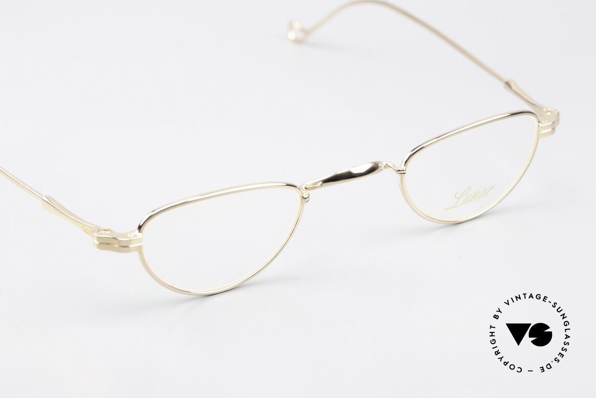 Lunor II 06 Reading Specs Gold Plated, old, unworn rarity (comes with an orig. Lunor case), Made for Men and Women