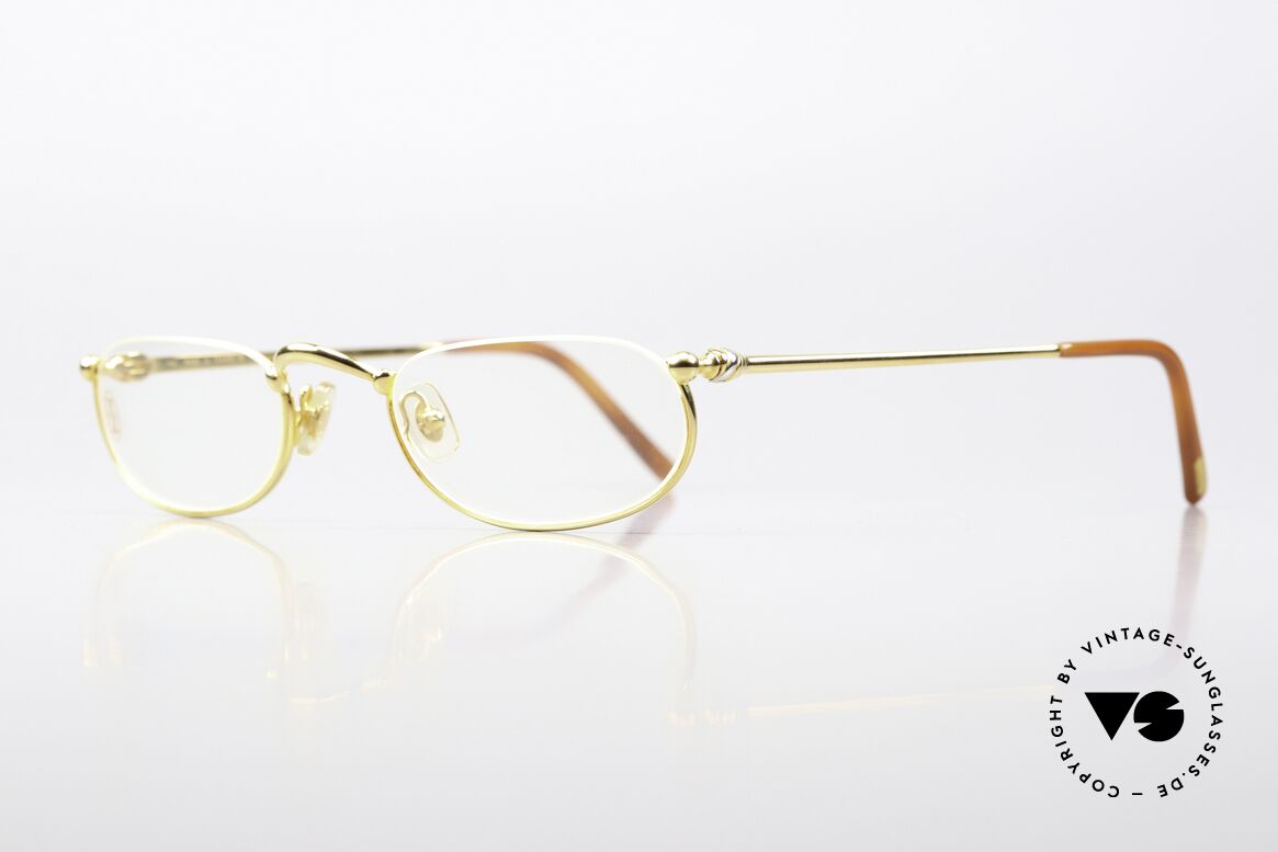 Cartier Demi Lune 2000 - M Unisex Reading Eyewear, costly 22ct GOLD-PLATED (timeless luxury glasses), Made for Men and Women