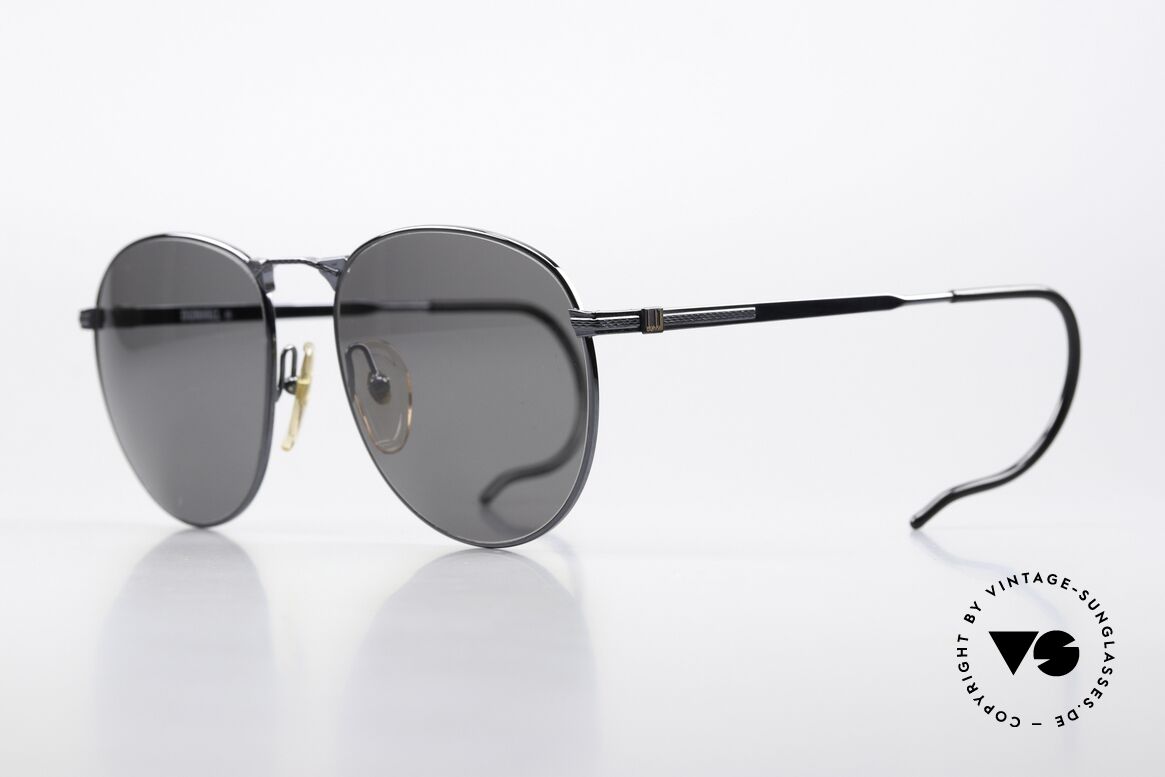 Dunhill 6044 Large 80's Panto Sunglasses, perfect fit due to flexible sports (cable) temples, Made for Men