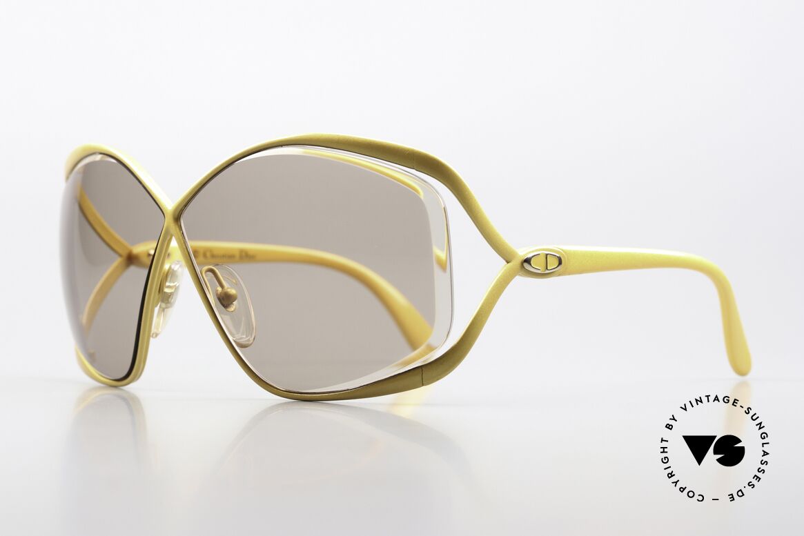 Christian Dior 2056 80's Shades Sunny Yellow, famous 'butterfly-design' with sunny yellow finish, Made for Women