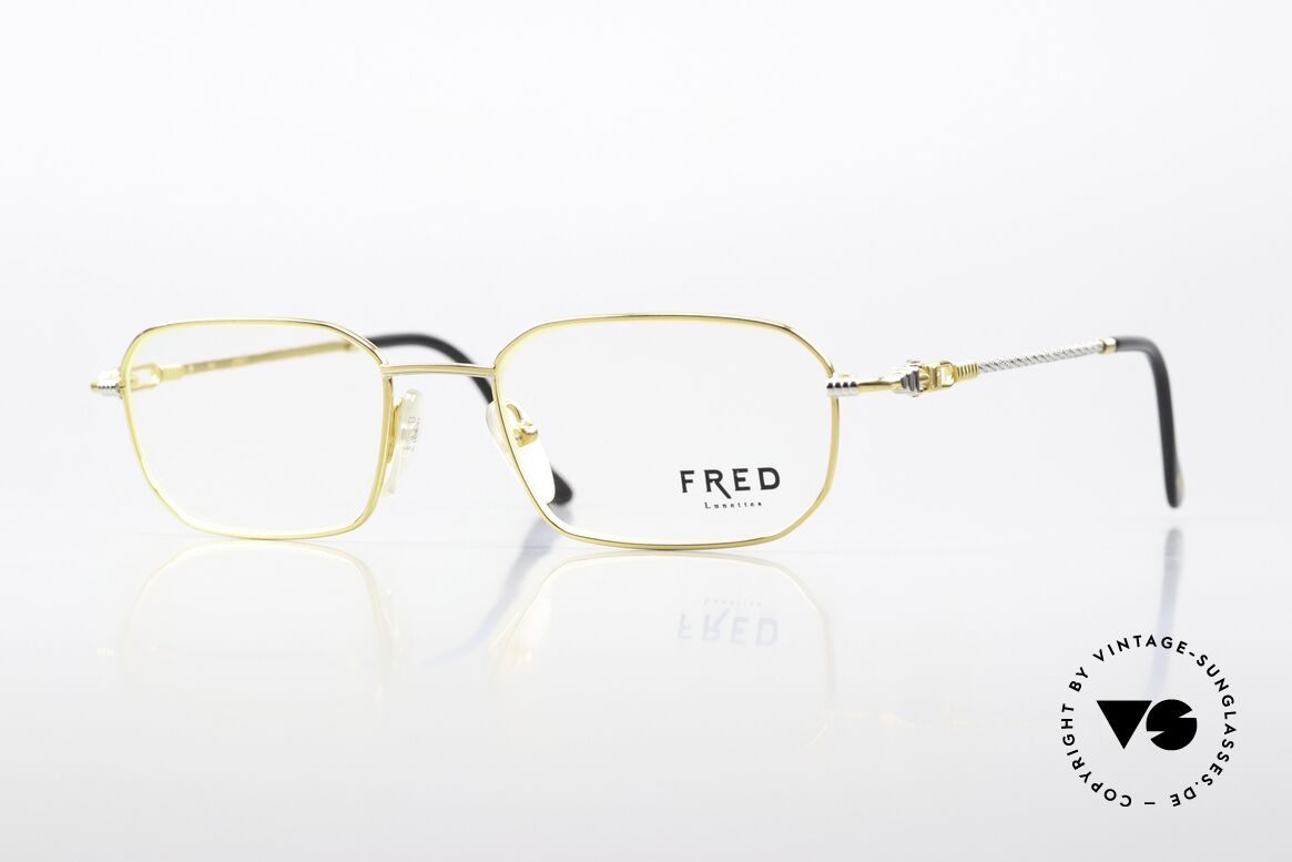 Fred Jersey Men's 90's Luxury Glasses, luxury eyeglass-frame by Fred, Paris from the 1990s, Made for Men