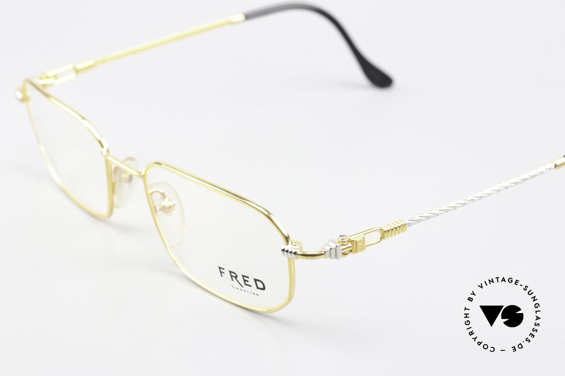 Fred Jersey Men's 90's Luxury Glasses, bicolor frame in classic design; in size 53/19, 140mm, Made for Men