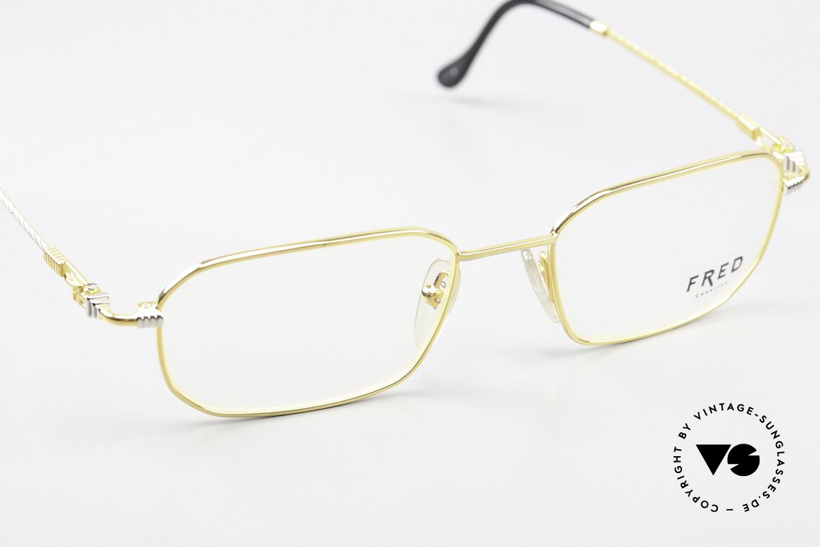 Fred Jersey Men's 90's Luxury Glasses, with original FRED packaging (hard box, case, cloth), Made for Men