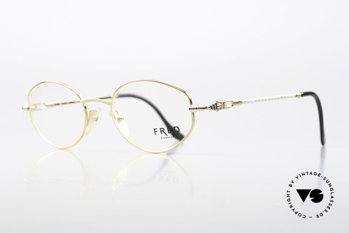 Fred Maldives Unisex 90's Luxury Glasses, temples and bridge are twisted like a hawser; unique, Made for Men and Women