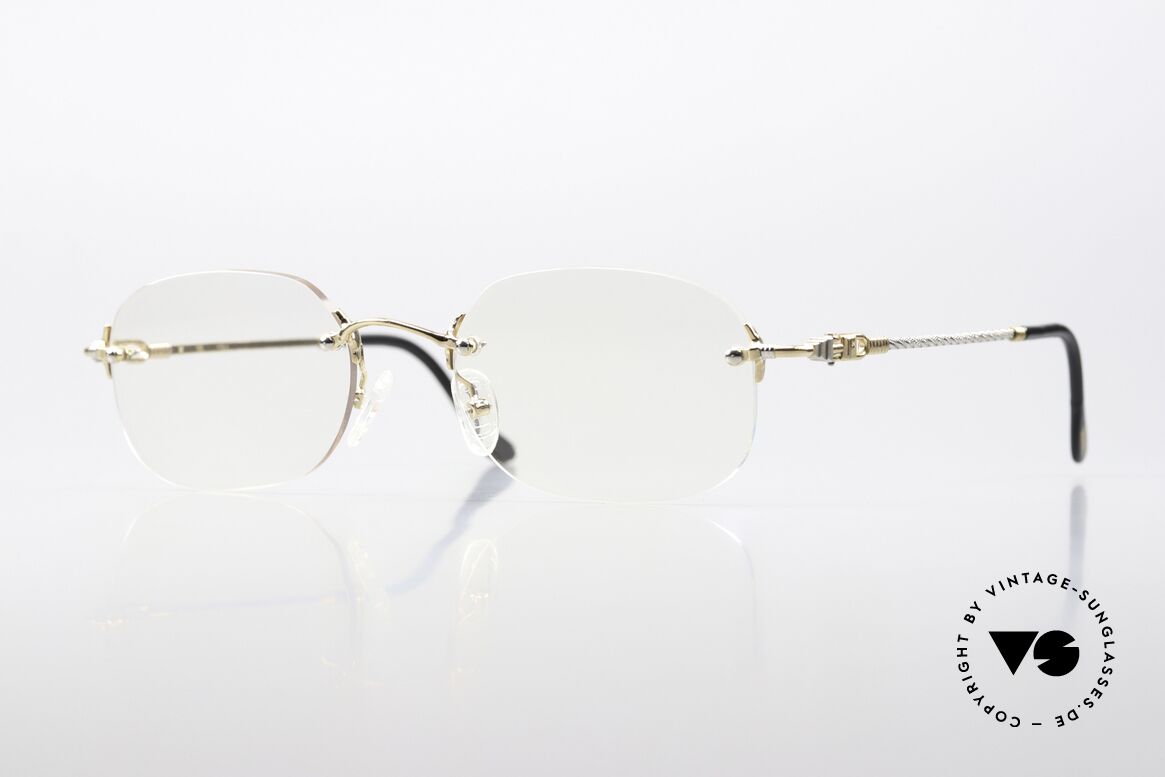 Fred Fidji Rimless Luxury Glasses Men, Fred men's glasses, Fidji model, with demo lenses, Made for Men