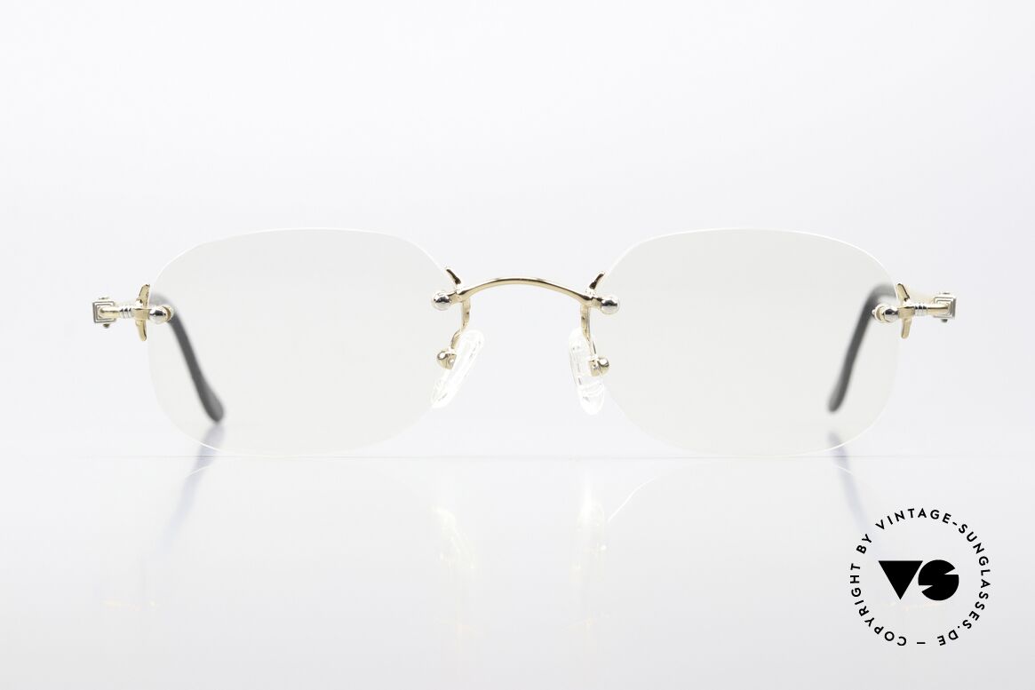 Fred Fidji Rimless Luxury Glasses Men, the DEMOS (53mm) can be exchanged as required!, Made for Men