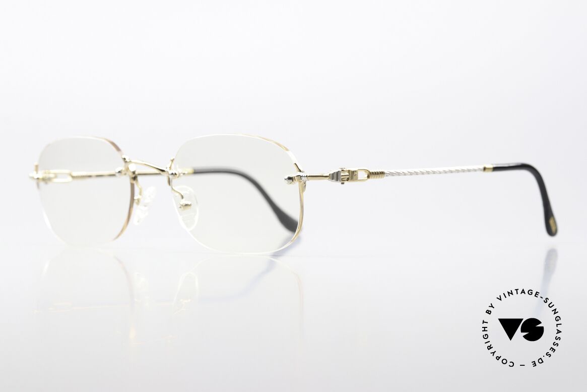 Fred Fidji Rimless Luxury Glasses Men, marine design (characteristic Fred) in top quality, Made for Men