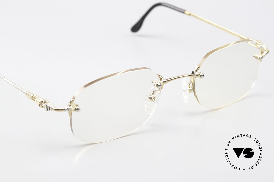 Fred Fidji Rimless Luxury Glasses Men, temples are twisted like a sail rope; a MUST HAVE!, Made for Men