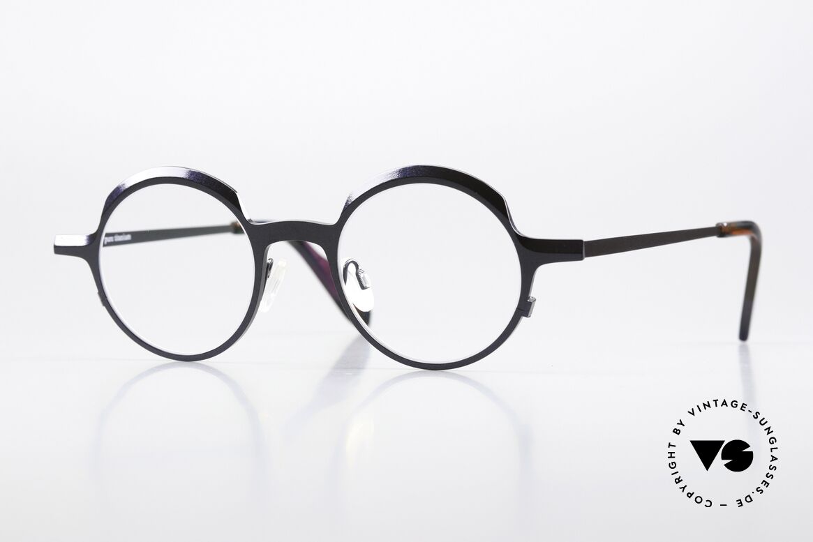 Theo Belgium Brilliant Round Eyeglasses Unisex, Theo Belgium designer specs; 'Diamond Cuts' series, Made for Men and Women