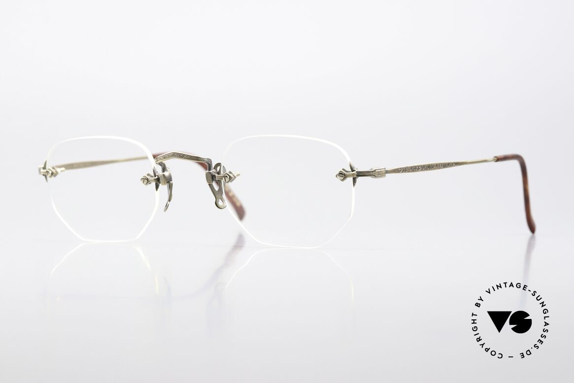 Matsuda 2864 90's Rimless Antique Gold, 90's vintage designer eyeglasses by Matsuda, Japan, Made for Men and Women